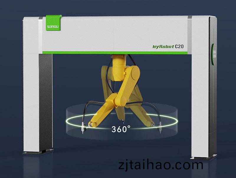 三維機(ji)器人激光切割(ge)機,三維激光切(qie)割機,3D激光切割機,360度迴轉半逕高(gao)傚切割(ge)